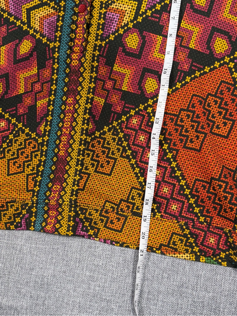 FARM Rio Multicolor Aztec Cropped long sleeve sweat shirt - Picture 5 of 9